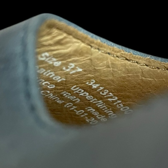 Dansko Taci Mary Jane Clogs Women’s 7 EU 37 Blue Leather Wood Cutout - Picture 13 of 13